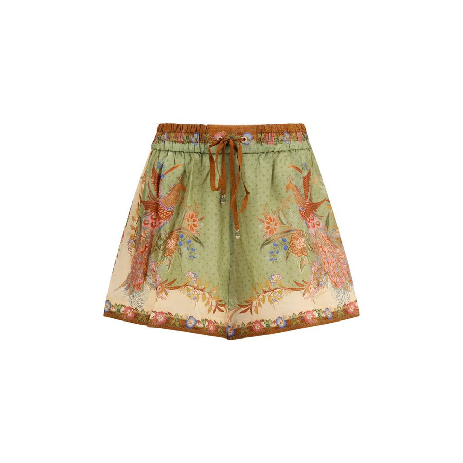 Multicolor Silk Bermuda Shorts