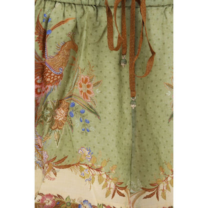 Multicolor Silk Bermuda Shorts