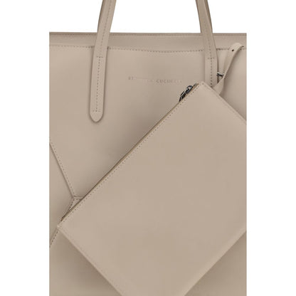 Beige Calf Leather Bos Taurus Shoulder Bag