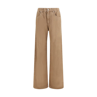 Beige Cotton Jeans Denim