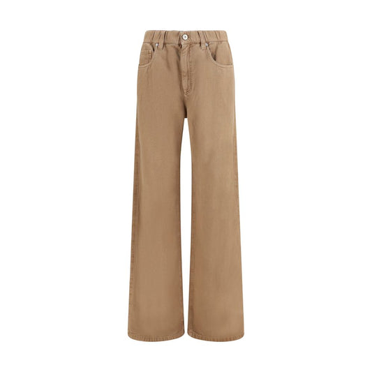 Beige Cotton Jeans Denim