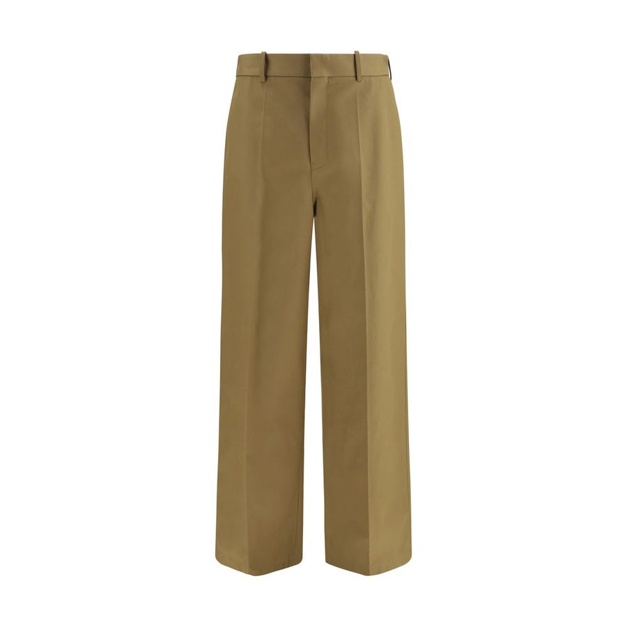 Beige Cotton Chino Pants