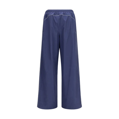 Blue Cotton Athletic Pants