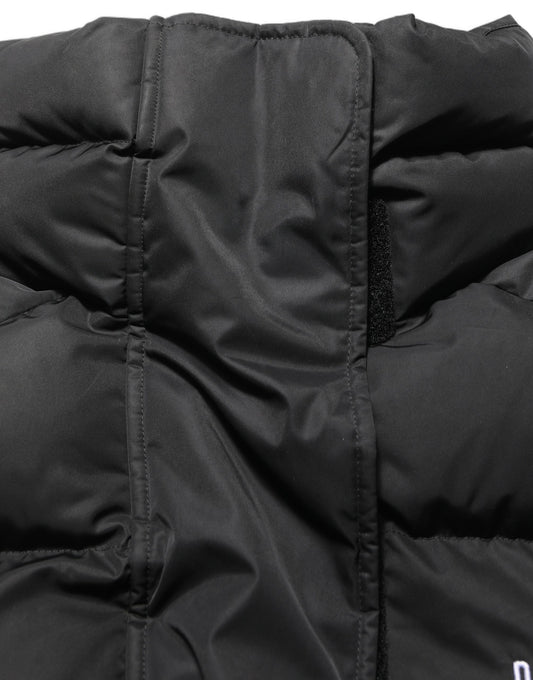 Black DGVIB3 Embroidered Padded Puffer Jacket