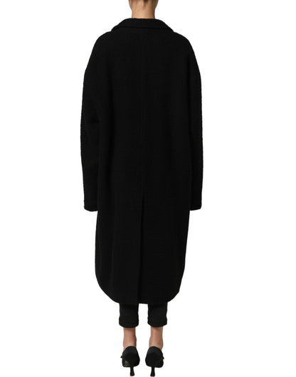 Black Double Breasted Men Trench Coat Jacket