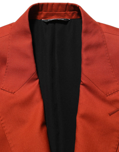 Red Cashmere Single Breasted Blazer Jacket