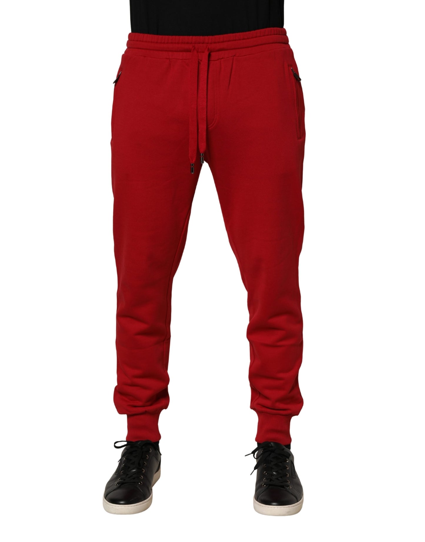 Red DG Logo Cotton Jogger Men Sweatpants Pants
