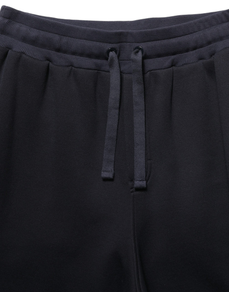 Black Drawstring Viscose Jogger Men Sweatpants Pants