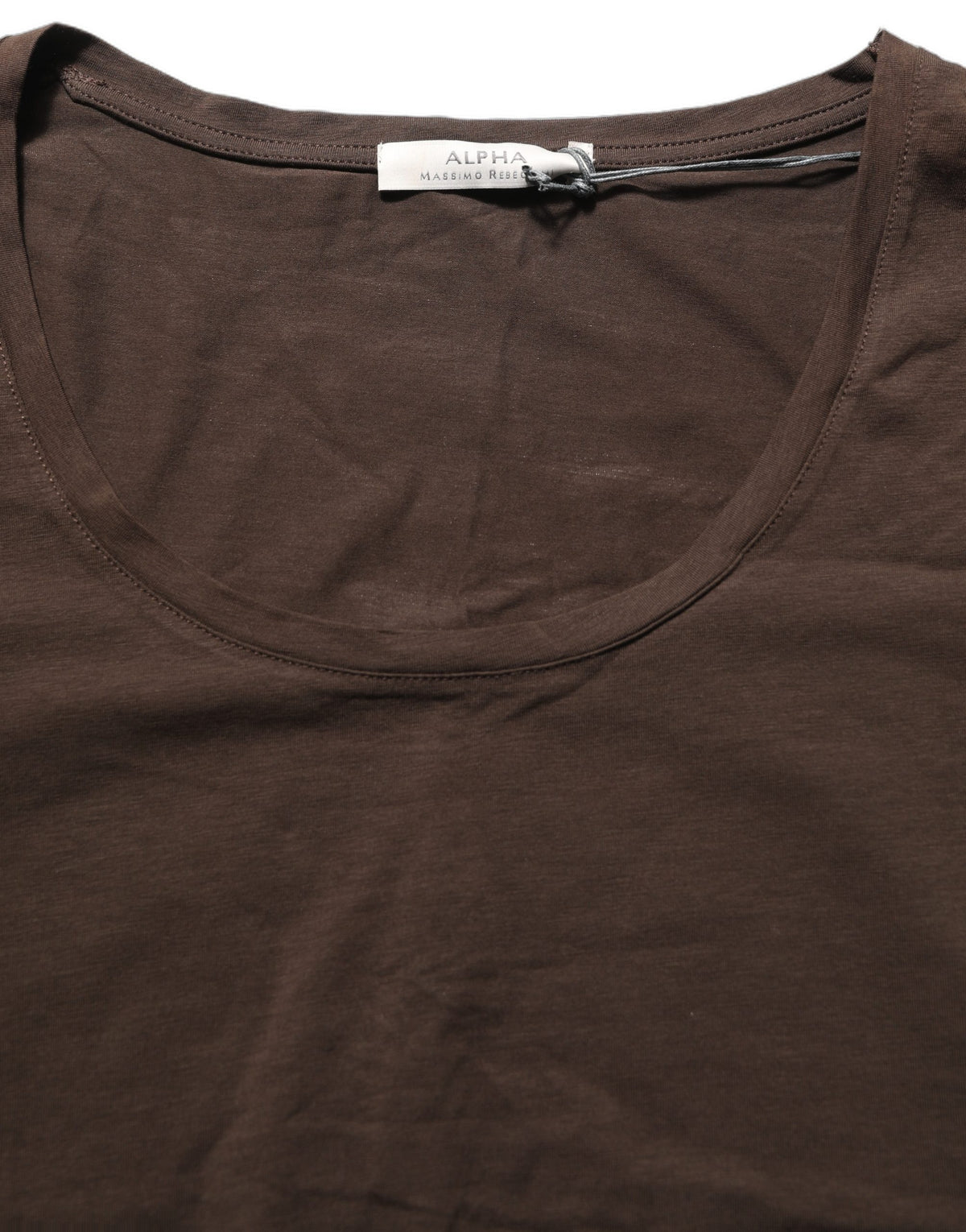 Brown Long Sleeves Round Neck Top
