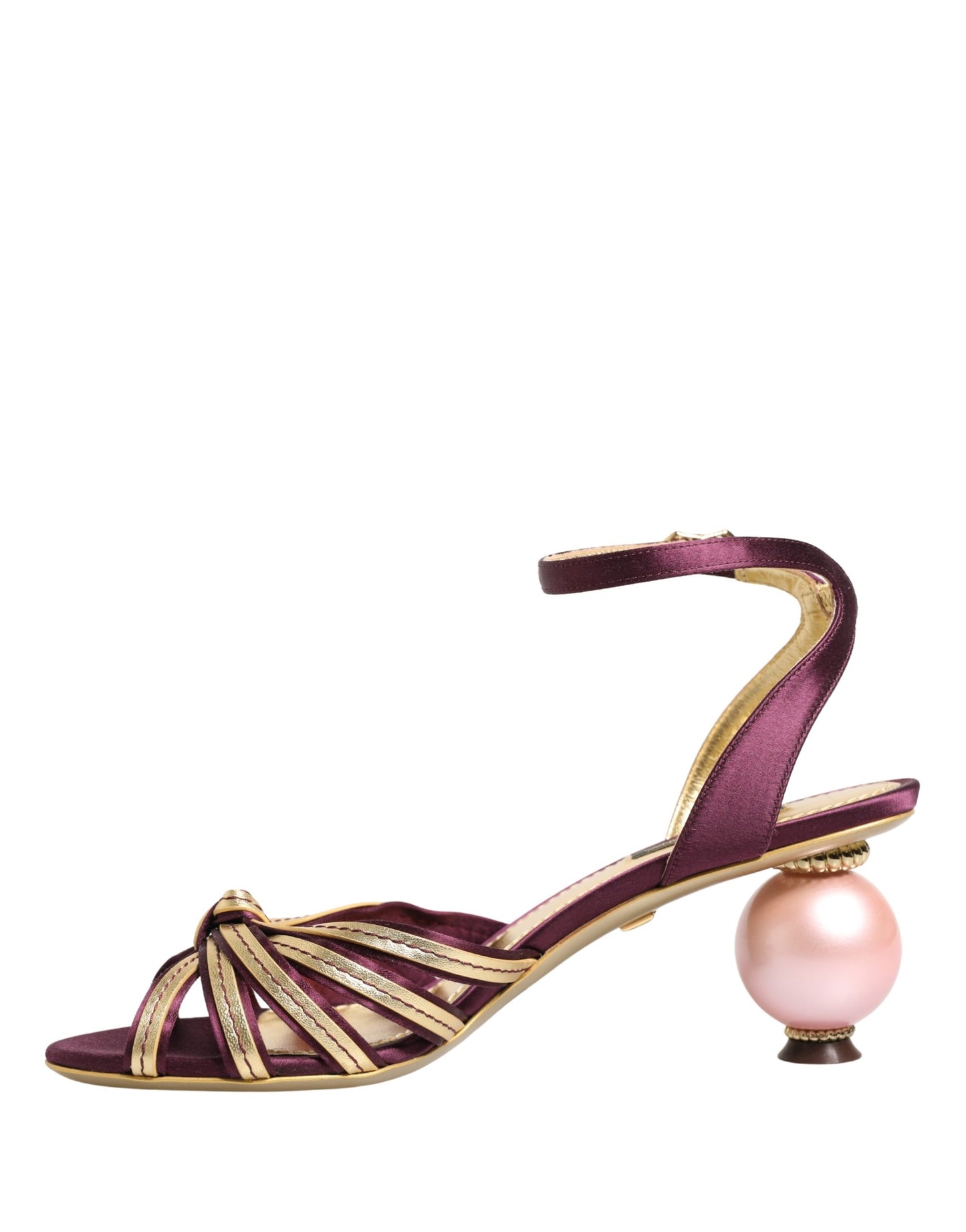 Purple Gold Keira Pearl Heels Sandals Shoes
