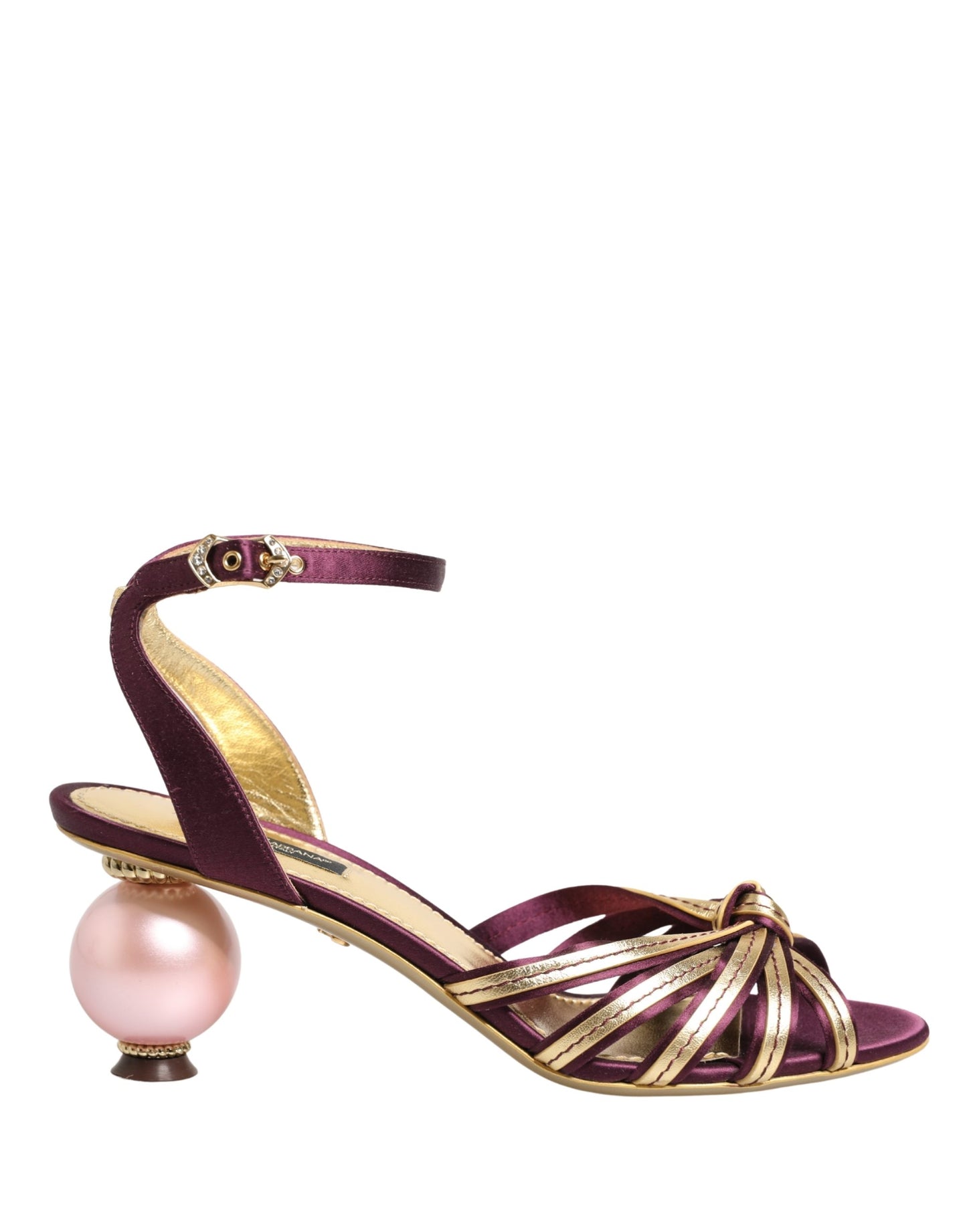 Purple Gold Keira Pearl Heels Sandals Shoes