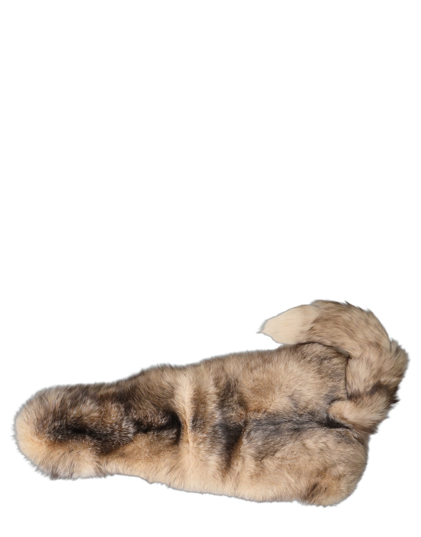 Brown Frost Fox Fur Neck Warmer Winter Scarf