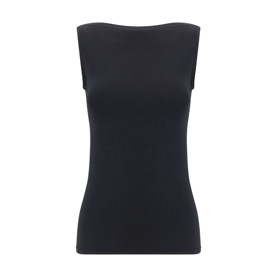 Black Modal Sleeveles T-Shirt
