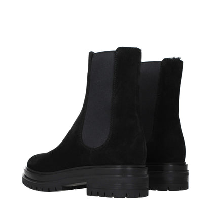 Black Leather Ankle Boots