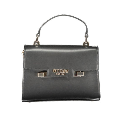Black Polyethylene Women Handbag