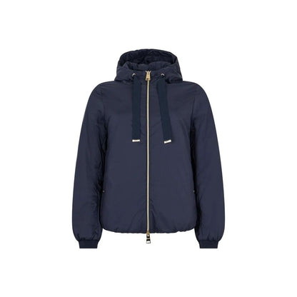 Blue Polyamide Full-Length Jacket
