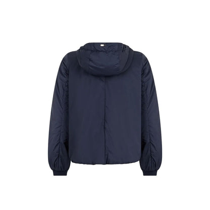 Blue Polyamide Full-Length Jacket
