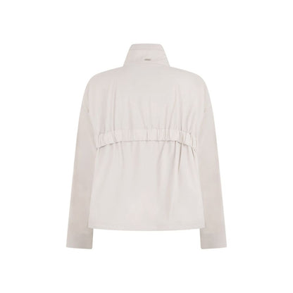 Gray Polyamide Full-Length Jacket