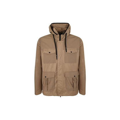 Brown Cotton Shell Jacket
