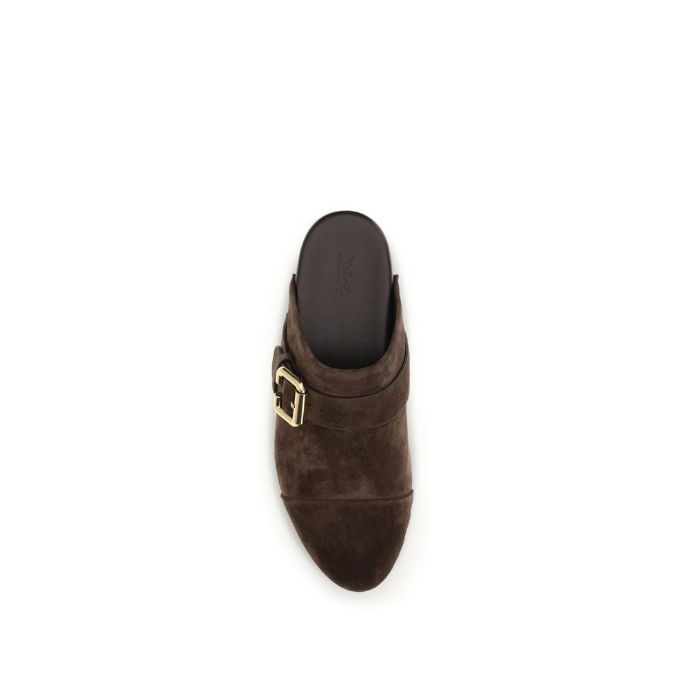 Brown Calf Leather Bos Taurus Clogs