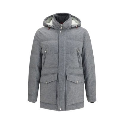 Gray Cashmere Full-Length Jacket