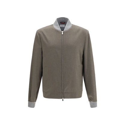 Bicolor Cashmere Bomber