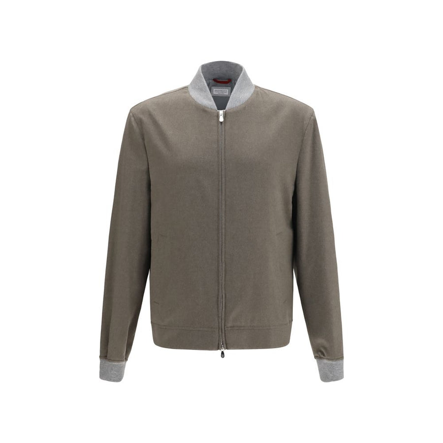 Bicolor Cashmere Bomber