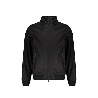 Black Cotton Full-Length Jacket