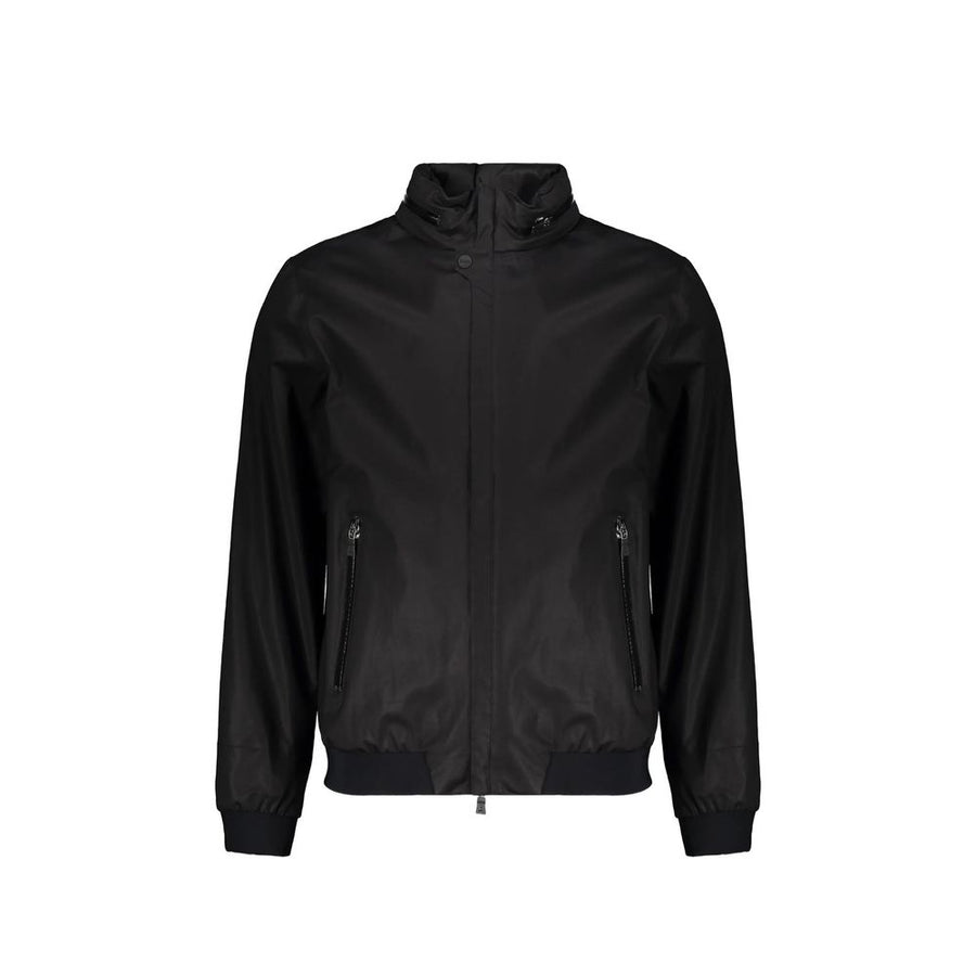 Black Cotton Full-Length Jacket