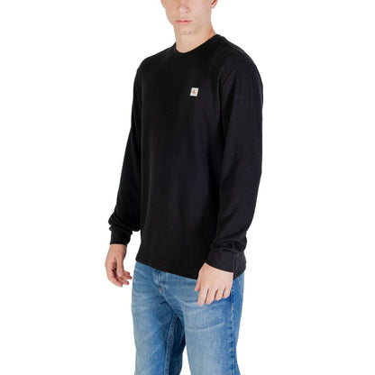 Black Cotton Long Sleeve T-Shirt