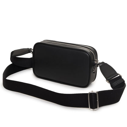 Black Leather Belt Bag