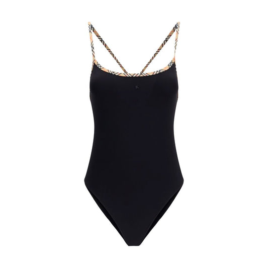 Black Elastane One-Piece Swimsuit
