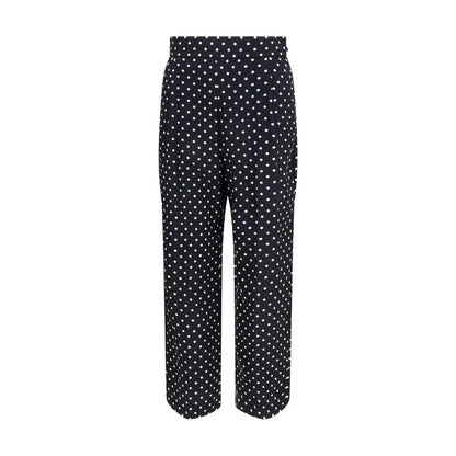 Black Silk Cropped Pants