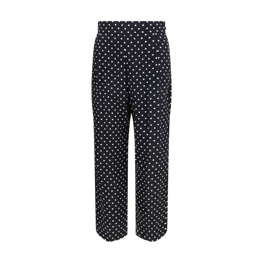 Black Silk Cropped Pants