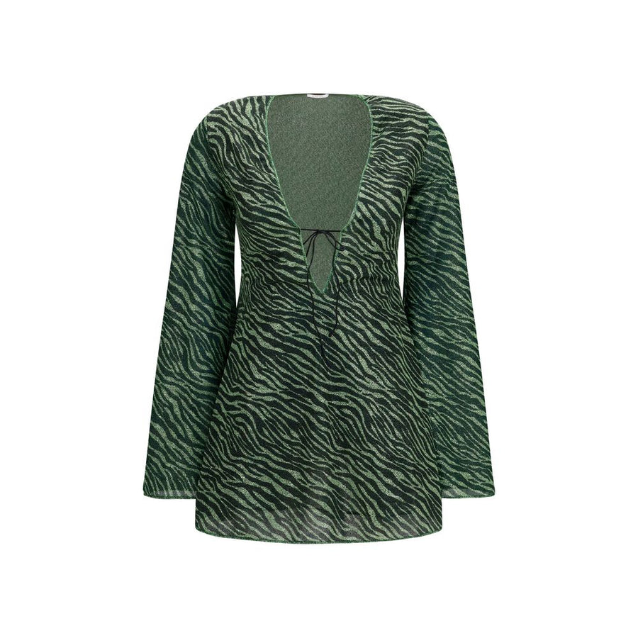 Bicolor Polyamide Casual Dress