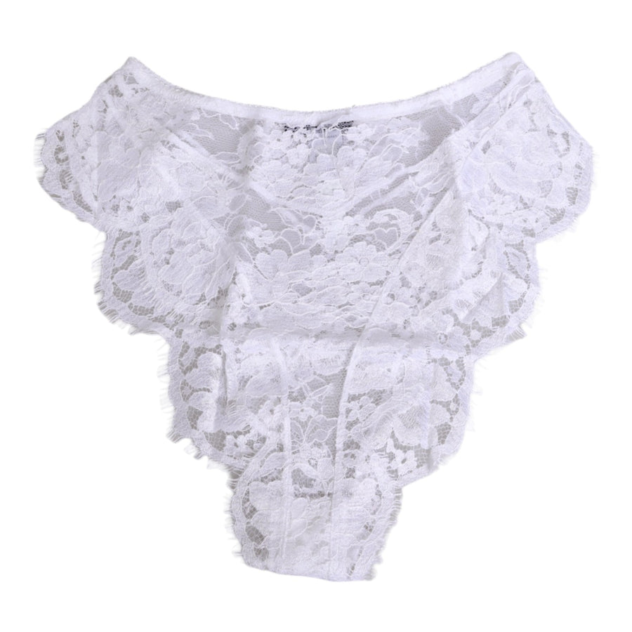 White Floral Lace Low Rise Panty Underwear