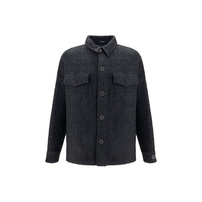 Black Cotton Full-Length Jacket