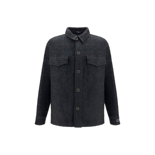 Black Cotton Full-Length Jacket