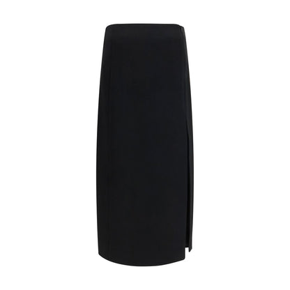Black Acetate Long Skirt