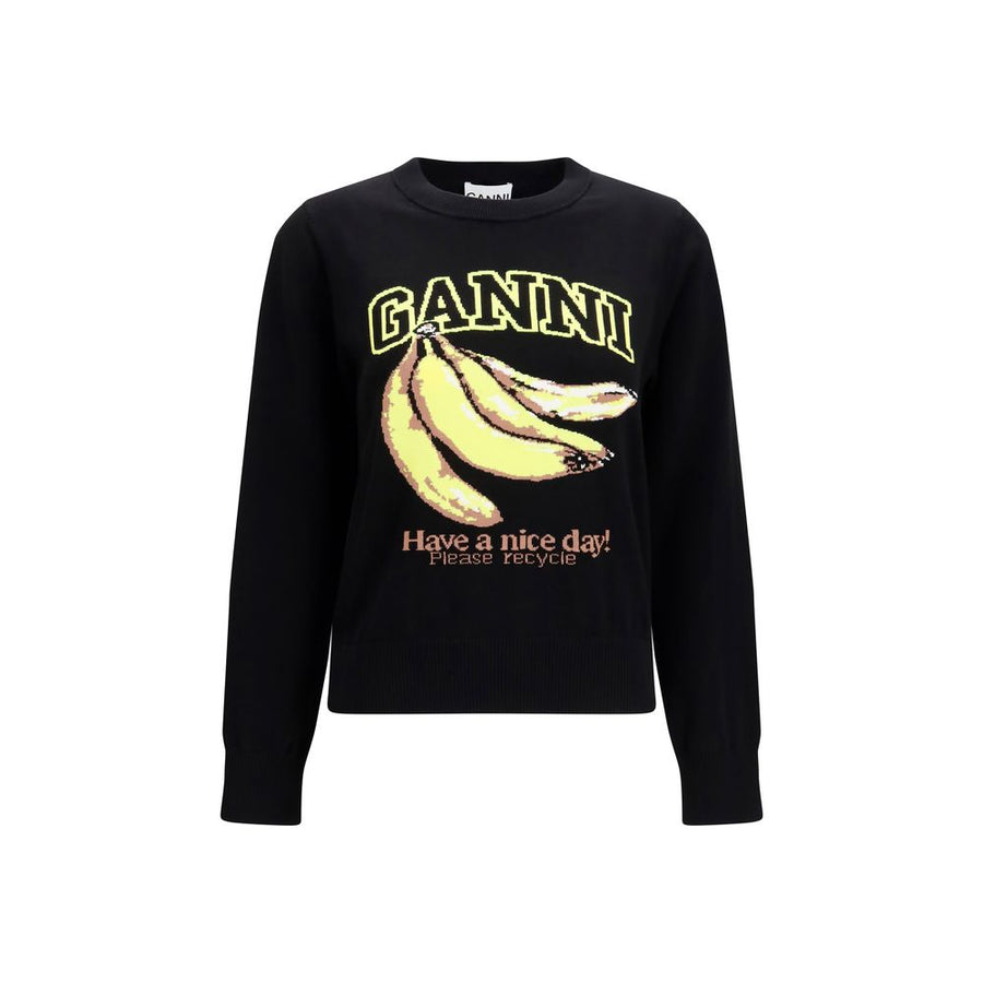 Black Cotton Sweatshirt