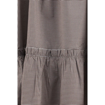Brown Cotton Midi Skirt