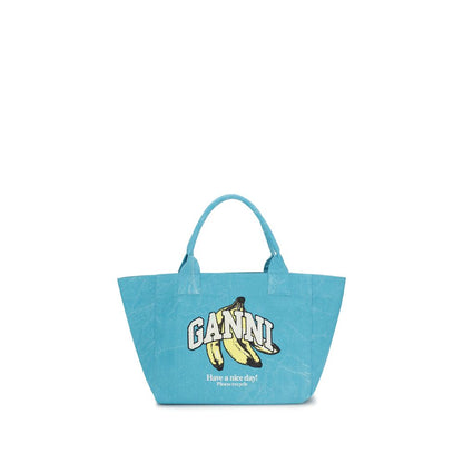 Blue Recycled Cotton Shoulder Bag