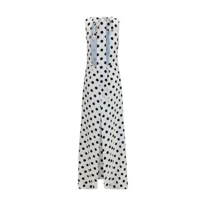 White Silk Long Dress