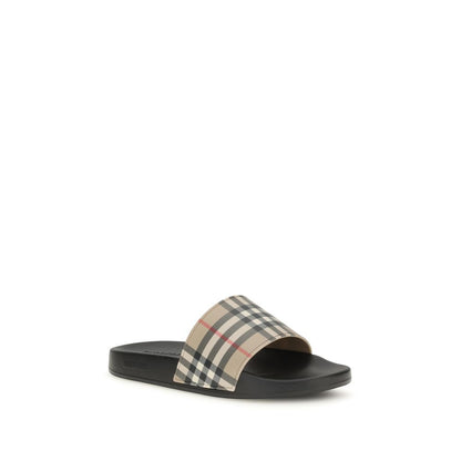 Black Rubber Slides