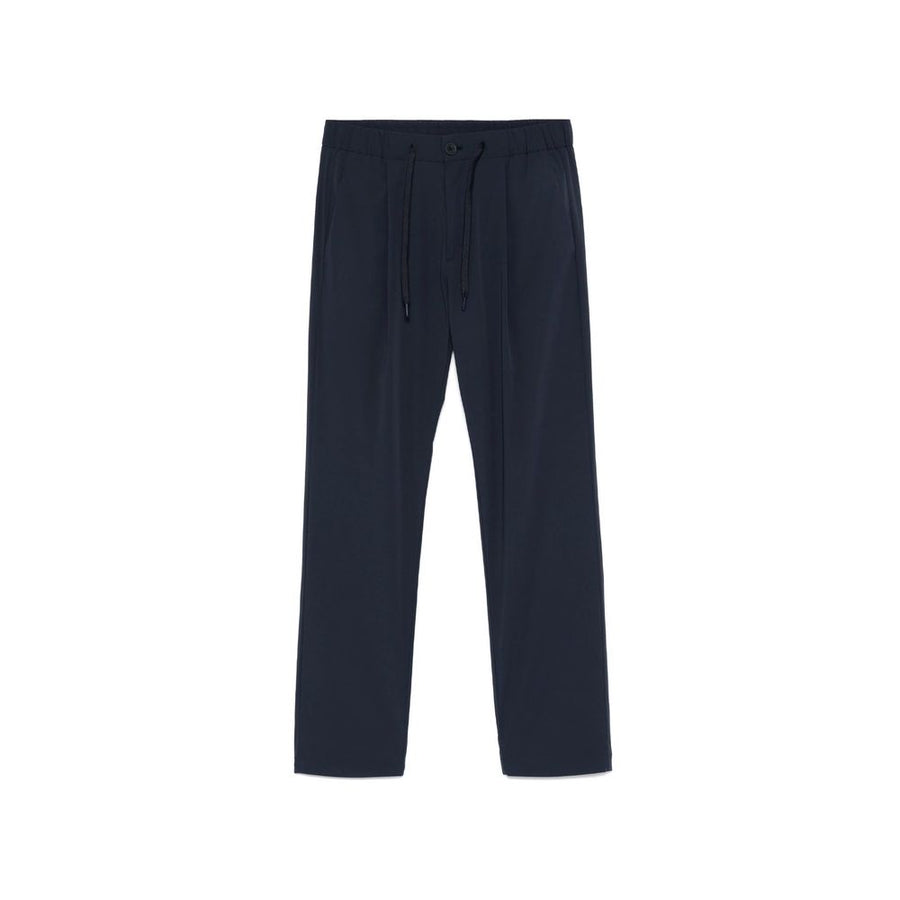 Blue Elastane Casual Pants