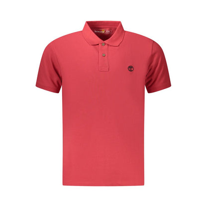 Red Cotton Men Polo Shirt