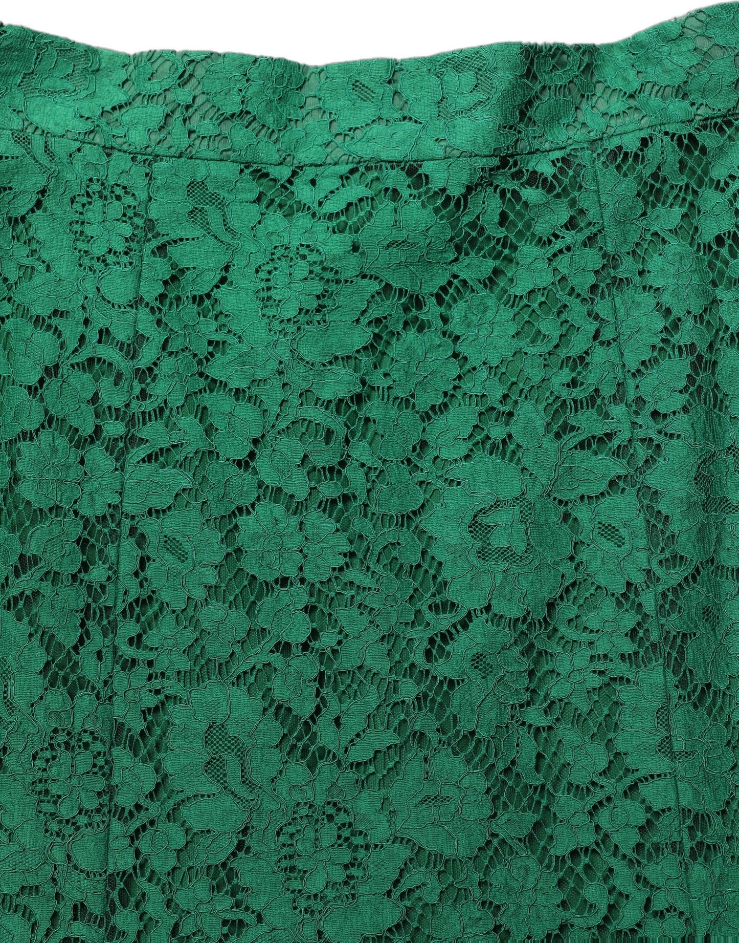 Green Lace High Waist Mermaid Midi Skirt