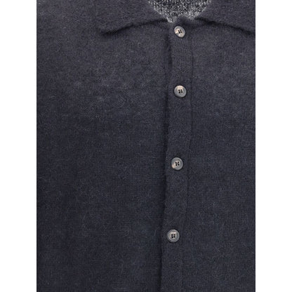 Black Alpaca Vicugna Pacos Cardigan