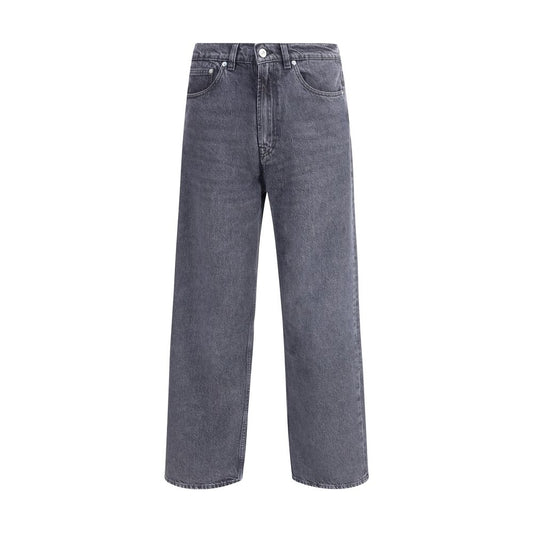 Black Cotton Relaxed Fit Jeans