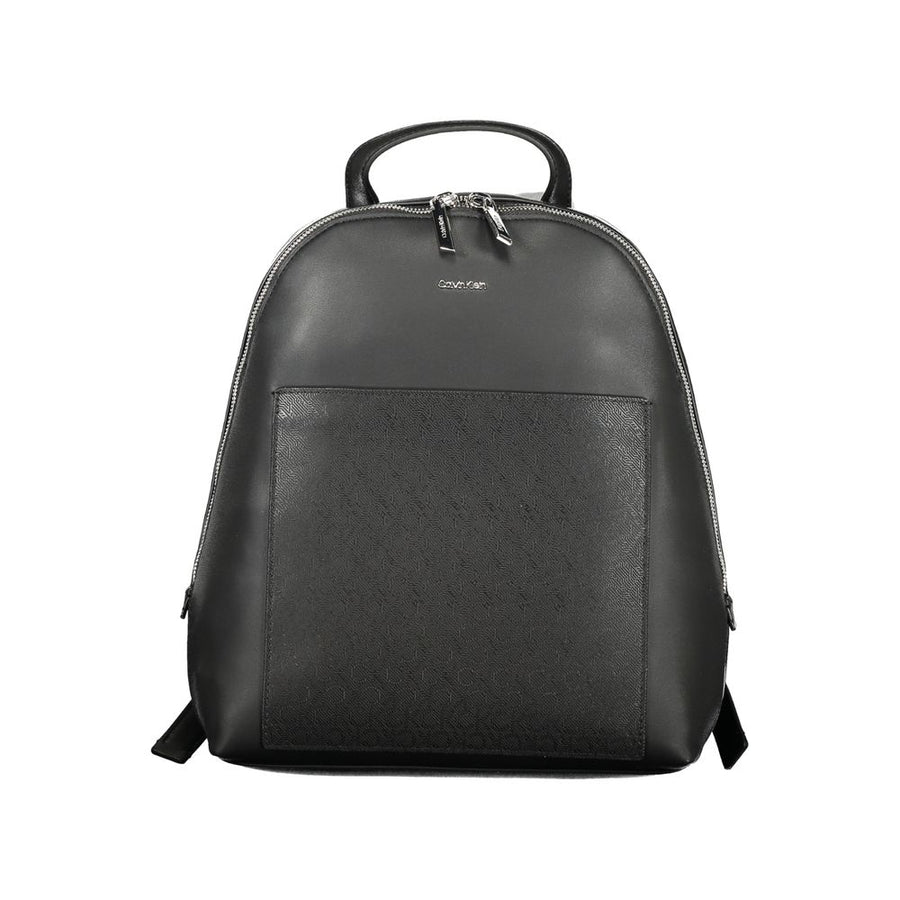 Black Polyester Women's Backpack